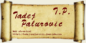 Tadej Palurović vizit kartica